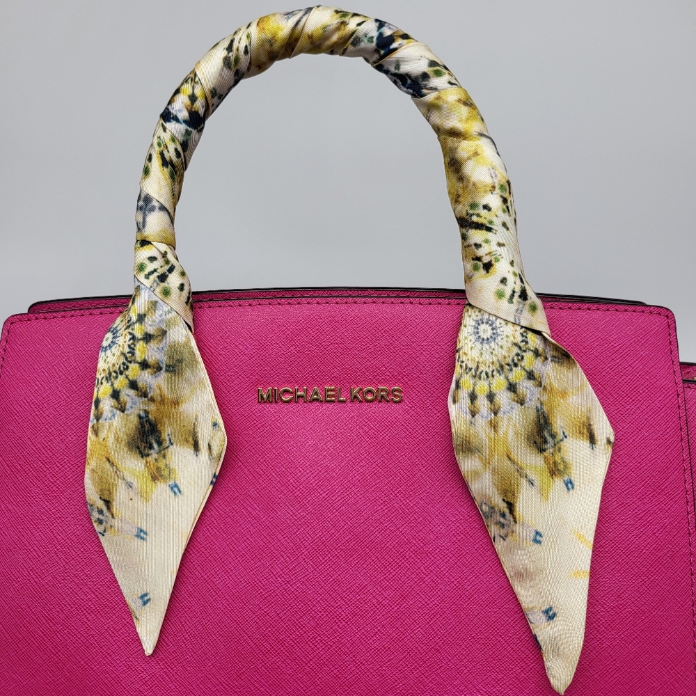 New Kaleidoscope Silk Skinny Scarf Twilly - Picture 2 of 5